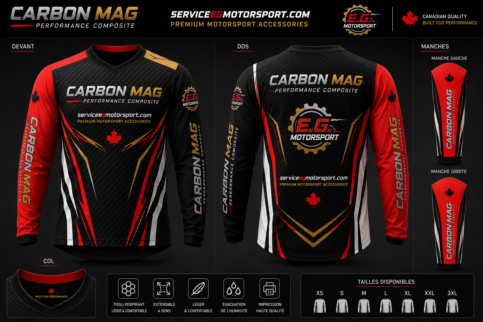 CARBON MAG Performance Composite Premium Motorsport Jersey