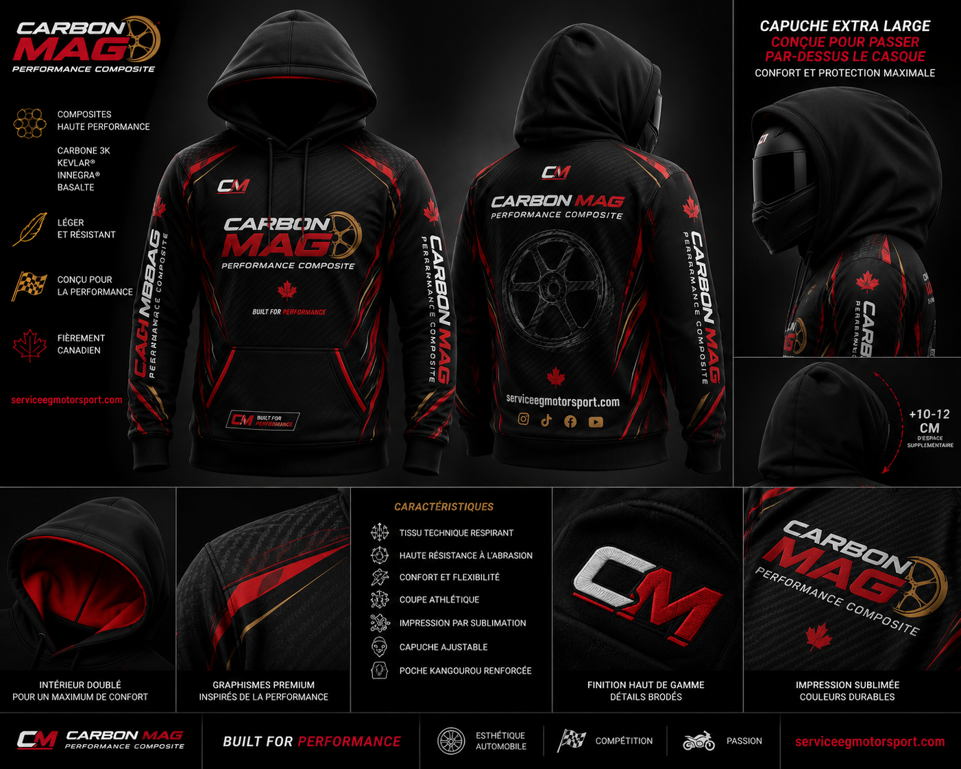 CARBON MAG Performance Composite™ Performance Rider Hoodie