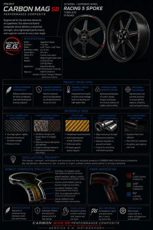 Carbon MAG Performance Composite for super bike